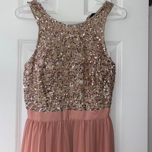 blush pink prom dress